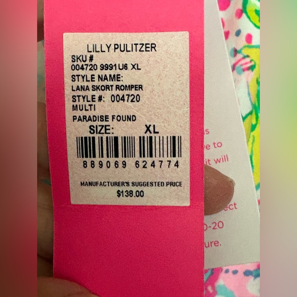 Lilly Pulitzer Lana off shoulder skort romper dress in paradise found NWT - Picture 4 of 7